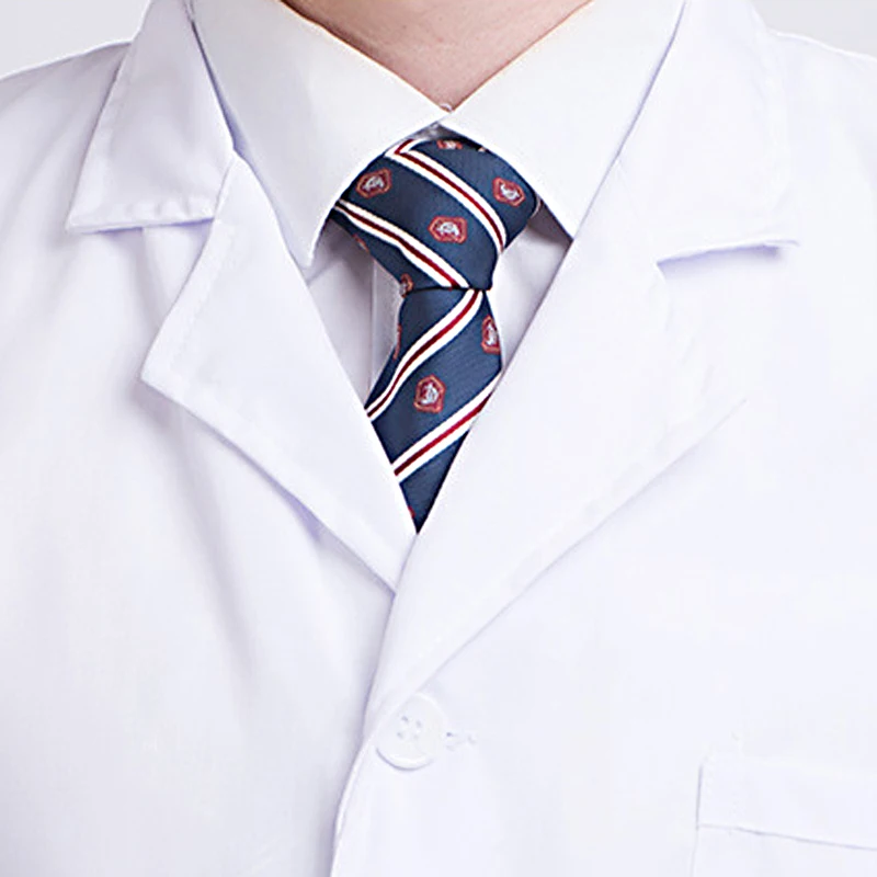 Unisex Langarm weiß Labor kittel medizinische Krankens ch wester Arzt Uniform Tunika Bluse ermöglichen Anpassung von Logol