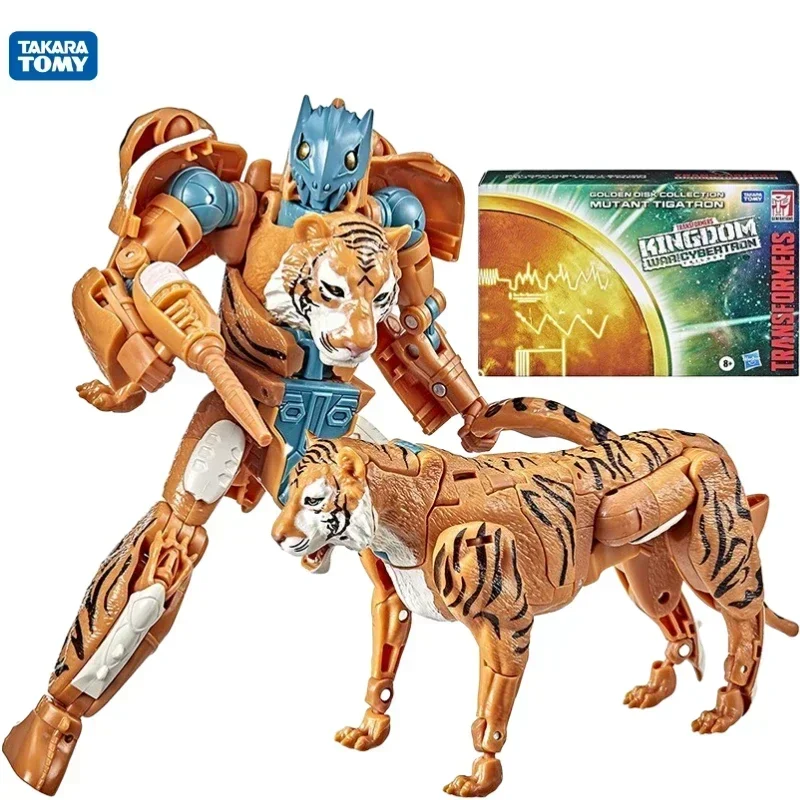 In stock Transformation Toy Cybertron Kingdom War Gold Plate Series Mutant Taigatian 18cm Voyager Class Action Figure Toy