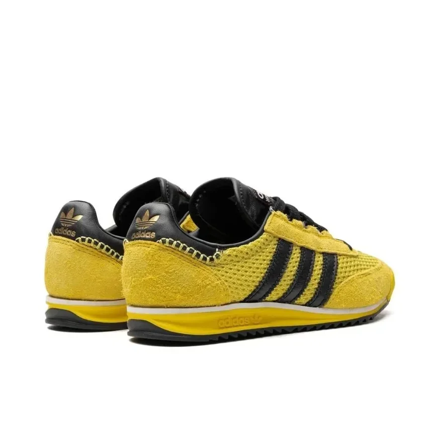 حذاء الجري adidas WALES BONNER xadidas Originals SL76 للرجال والنساء عصري ومريح ومنخفض الارتفاع باللون الأصفر