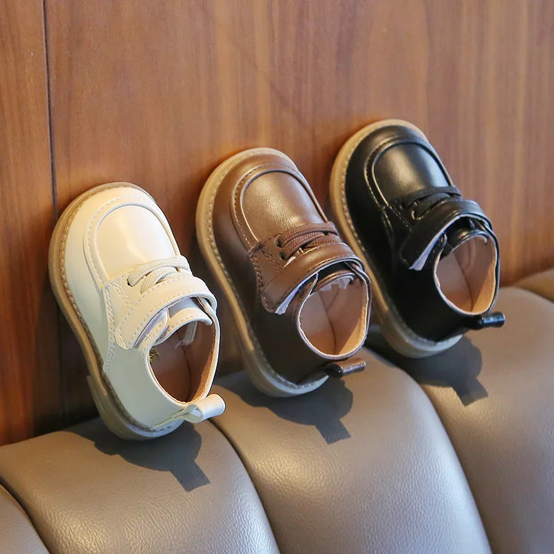 0-3 Years Children Oxfords Toddler Soft PU Leather Shoes Little Boys Girls Casual Shoes For Baby Beige, Black, Brown