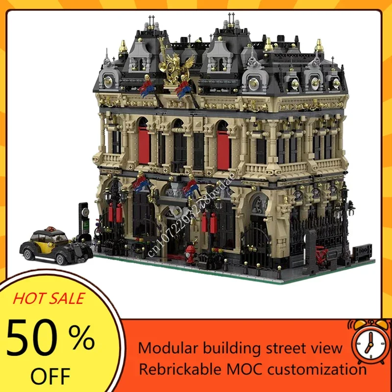 Os blocos de construção da ópera, MOC modular, modelo Street View, arquitetura criativa, educação DIY, modelo de montagem, brinquedos presentes