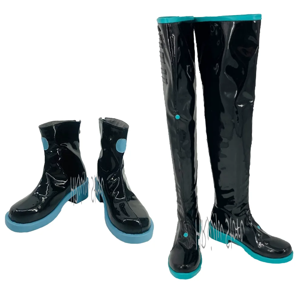 Anime-Miku Kasane Teto Frauen Cosplay Schuhe Len Rin Cos Nach Maß Stiefel