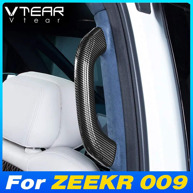 

Vtear Car Middle Door Pull Handle Cover Interior Armrest Trim Sticker Protector Accessories Decoration For ZEEKR 009 WE ME 2024