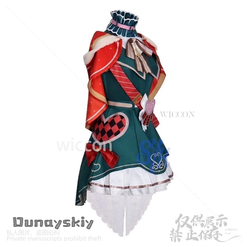 Игровой проект Sekai, красочный сценический костюм для косплея в стране чудес, Кусанаги Нене, красное, зеленое платье, каваи, Лолита, Хэллоуин, Рождество