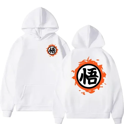 Imagen 2 del producto Sudadera con capucha de Anime japonés para Hombre y mujer, varios colores, estampado de Goku de dibujos animados, sudadera Harajuku, Poleron, nuevo