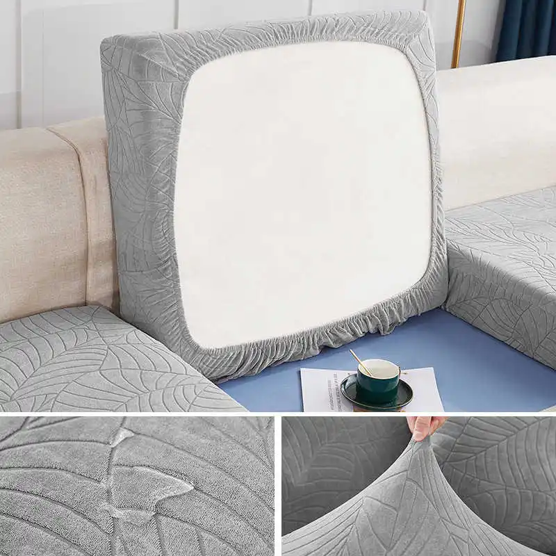 Waterproof Leaves Jacquard Sofa Cover Four Seasons Universal Sofa Mattress L-shaped Corner Couch Slipcovers