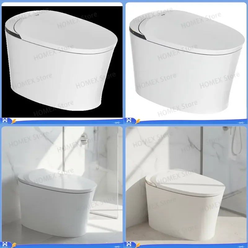Smart Floor to Ceiling Toilet One Piece WC Remote Control High Tech Luxury Modern Bathroom Sanitary Ware Automatic Bidet