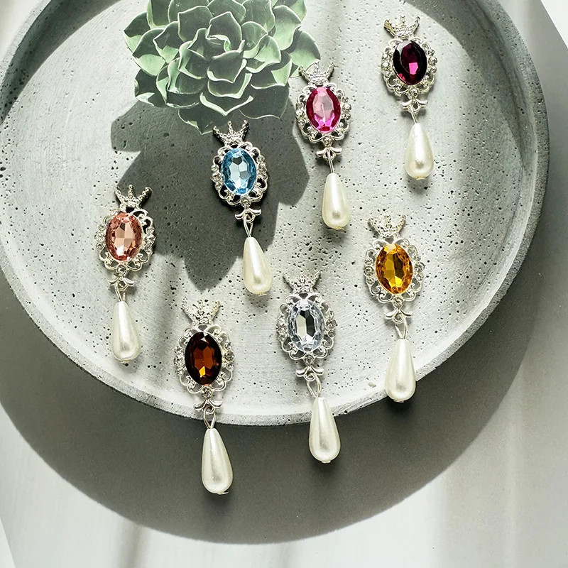 NEW 16x50mm New Diamond-set vintage Palace Style Flat Alloy Water Trop Treasure DIY Accessory Material