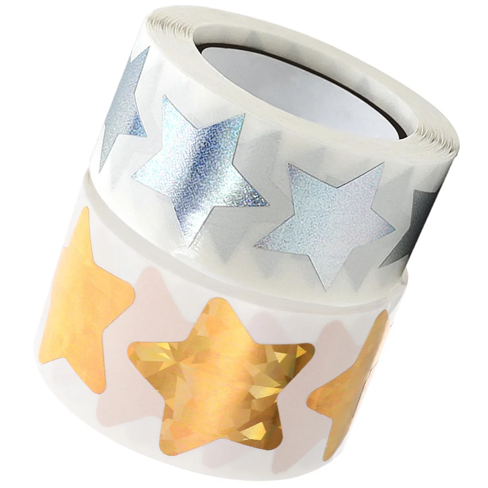 2 Rolls Self-Adhesive Seal For Gift Packaging Decorative Label Wedding Baking Sealing Stickers Roll Sticker Household Gift