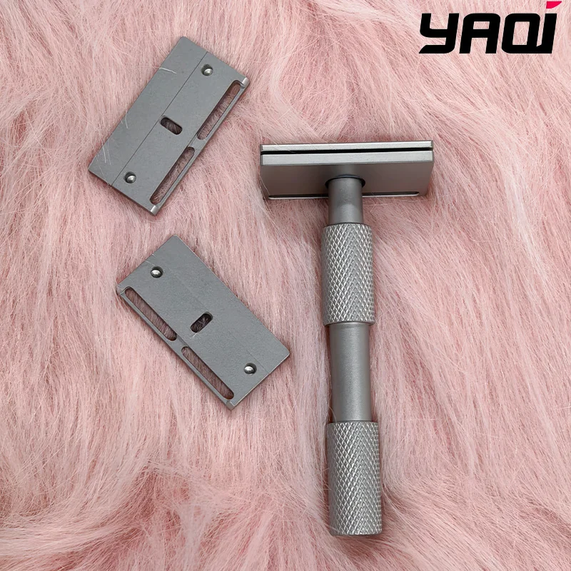 2026 Beard Shaver YAQI Aileron GEM Blade Safety Razor Traditional Shaving Razor with 3 Plates for Smooth And Comfortable Cut