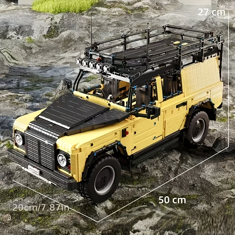 Classic off-road vehicle creative static model, challenging assembly model, educational toy figurine, birthday gift