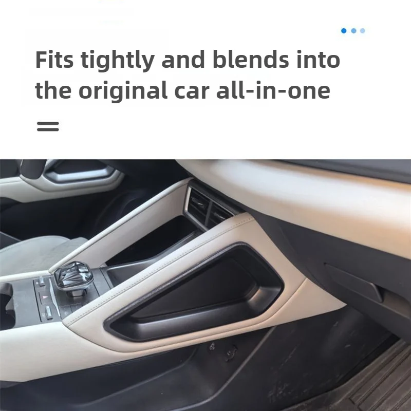 Car Accessories For BYD Yuan Up 2024 2025 Auto storage box set central lower Storage box Wireless charging silicone pad Parts
