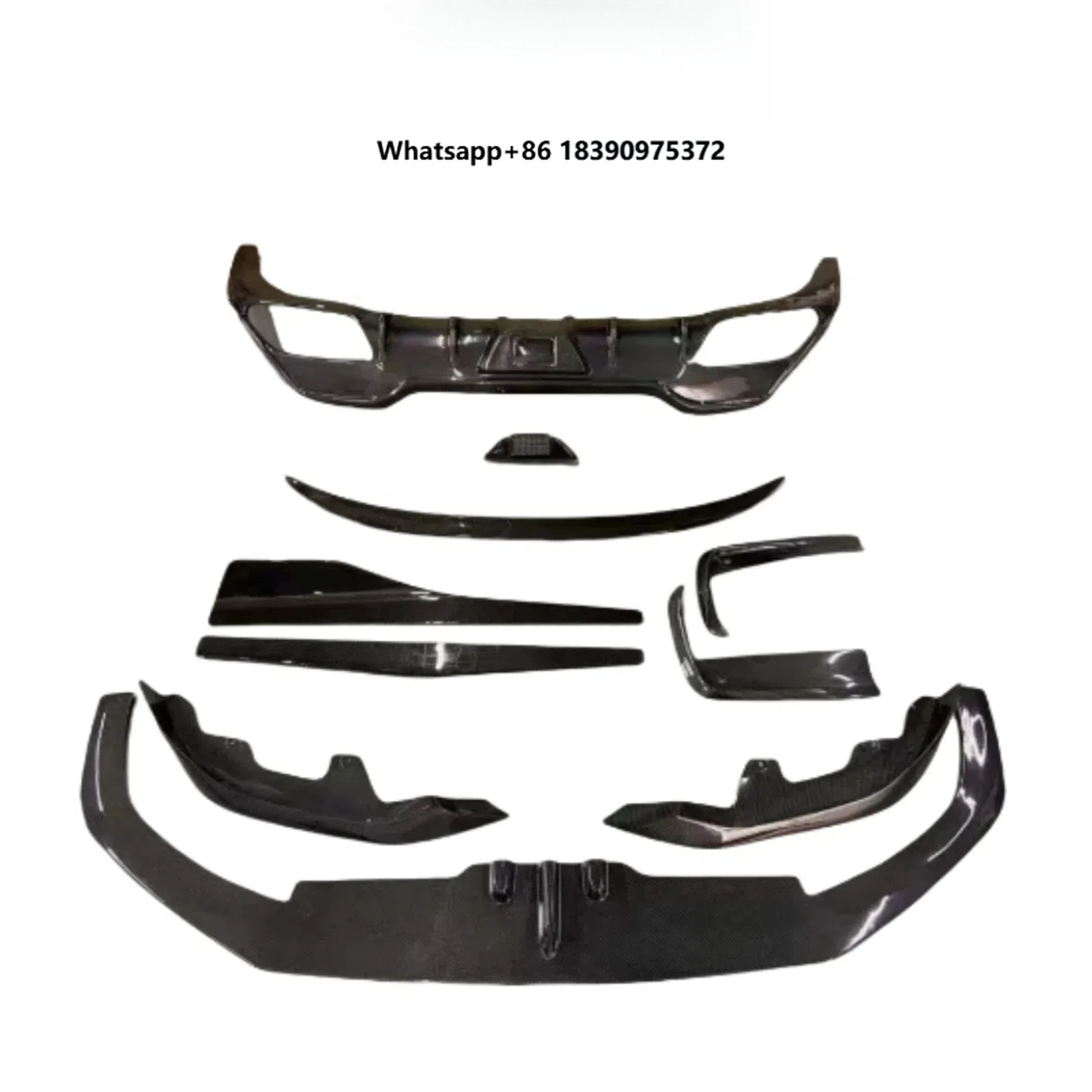 KSUI New Carbon Fiber AC Style Body Kit for 8 Series G14 G15 G16 Front Lip Side Skirt Diffuser Spoiler Separator Performance