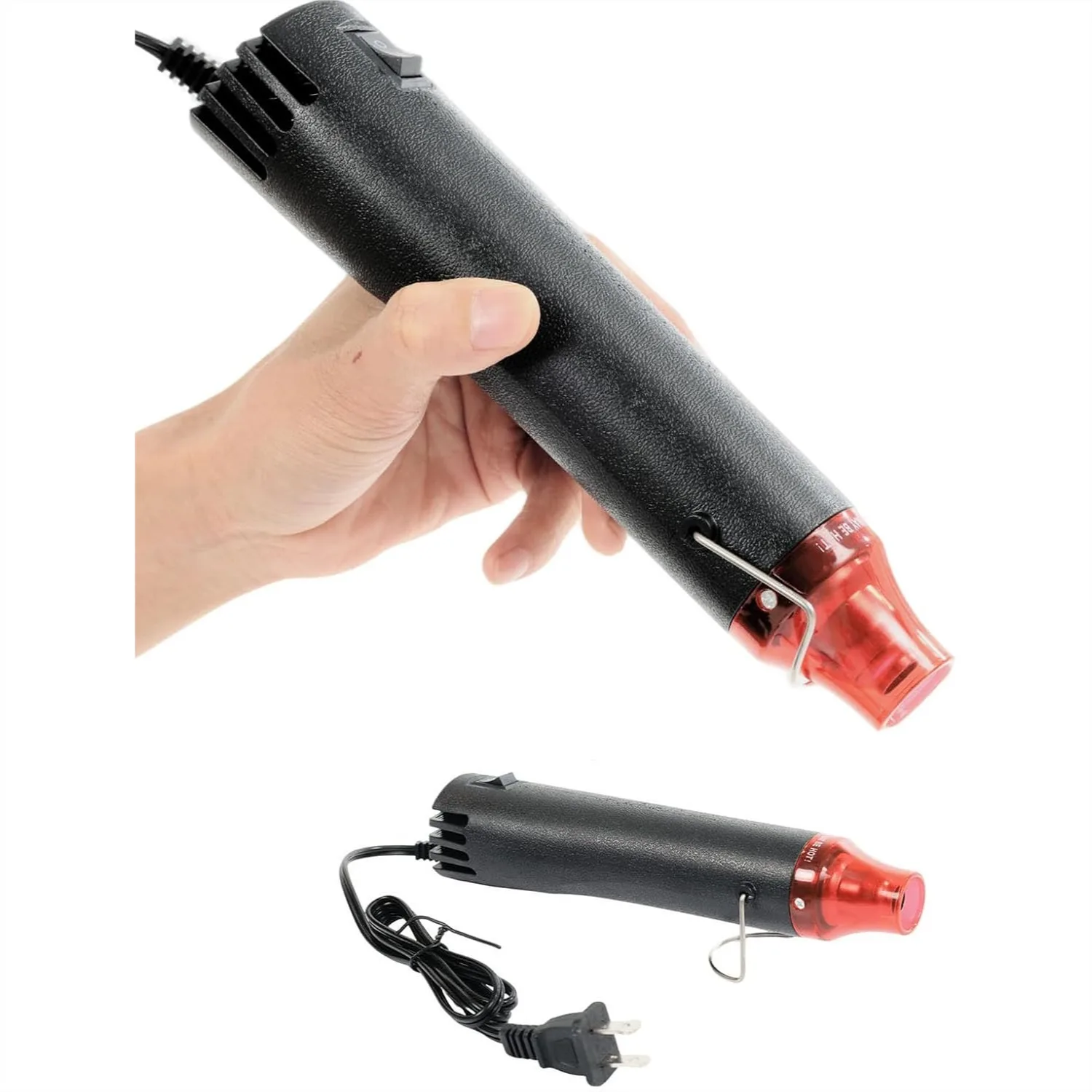

Heat Gun For Crafting 300W 110V Hot Air Tool With Stand And 3.28Ft Cord For Shrinking Wrapping PVC Embossing And Drying Paint Black