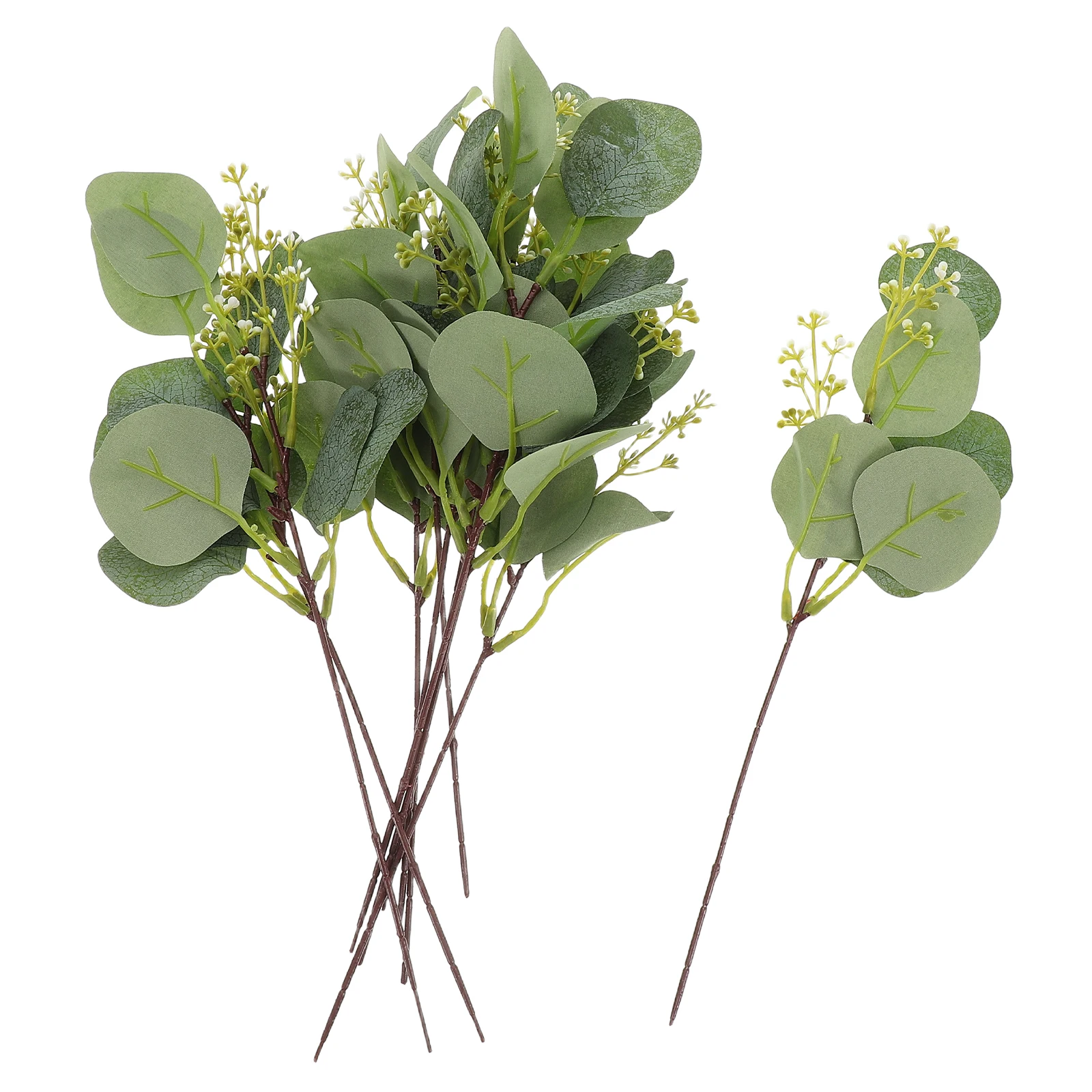 

20 Pcs Simulated Green Plant Bouquet Fake Eucalyptus Artificial Stems Leaves Faux Branches