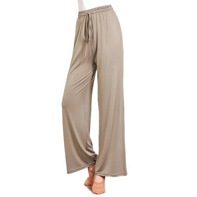 Modal Wide Leg Pants Modern Dancer Practice Cloud Trousers Women Classical Dance Yoga Clothes High Waist Drawstring Light Weight