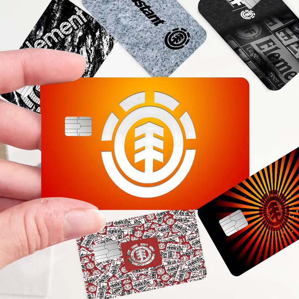 E-Element skateboard logo Diy Credit Debit Card Sticker Party Sticker Decoration Waterproof Small Chip Card Skin Sticker