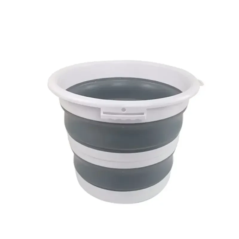 Travel folding bucket portable camping fishing bucket basin car set laundry bucket folding basin two-piece set