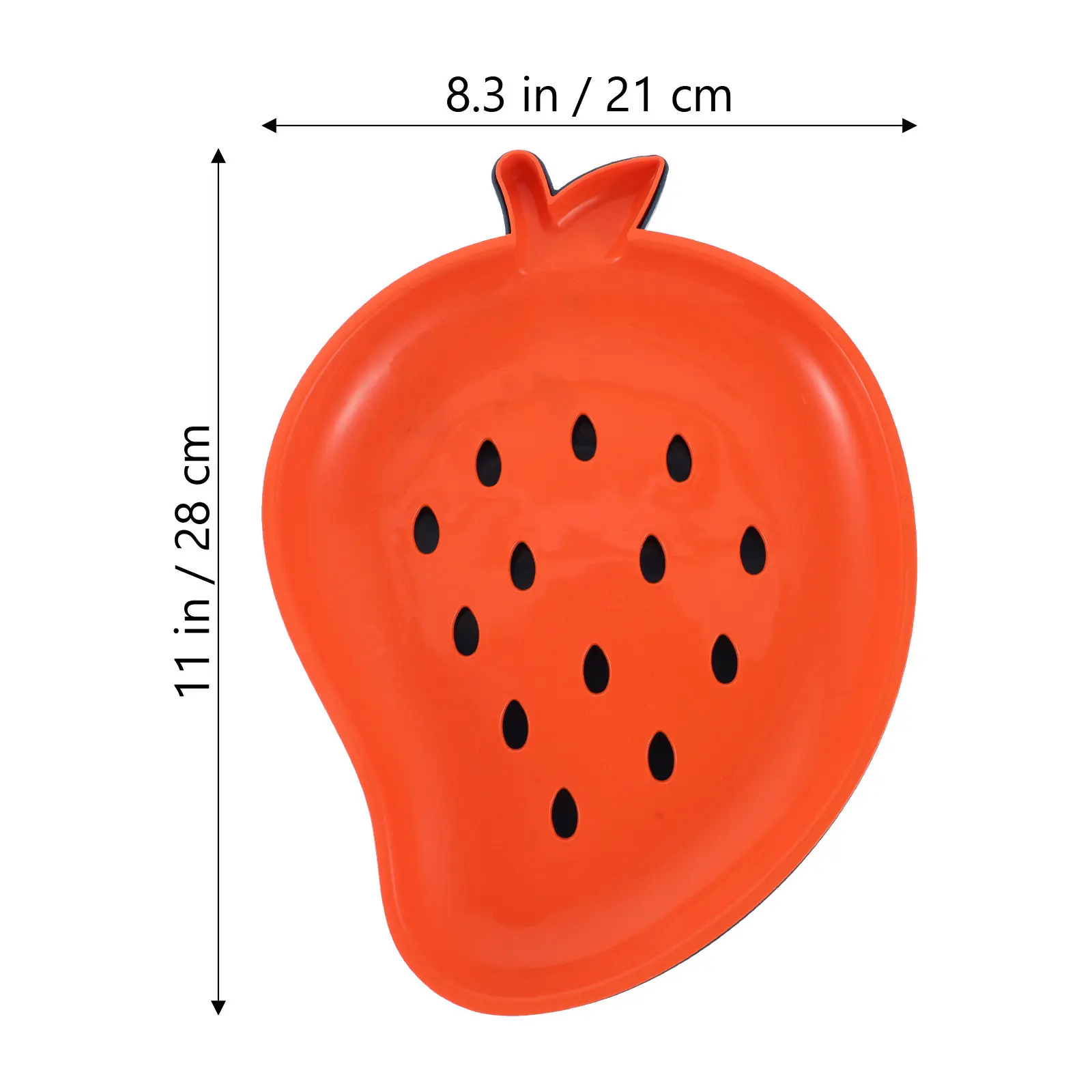 2Pcs Fruit Storage Plates Premium Plastic Material Easy to Use Multi-Functional Drainer Fruit Drain Plate