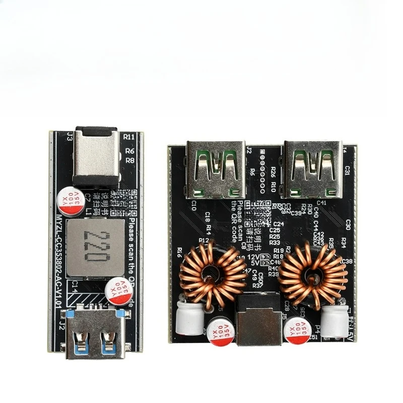 PD 140W/100W DIY Motherboard 1-Channel 2-Channel Super Fast Charging Charger Module Supports PD QC AFC FCP VOOC With Fan Drive