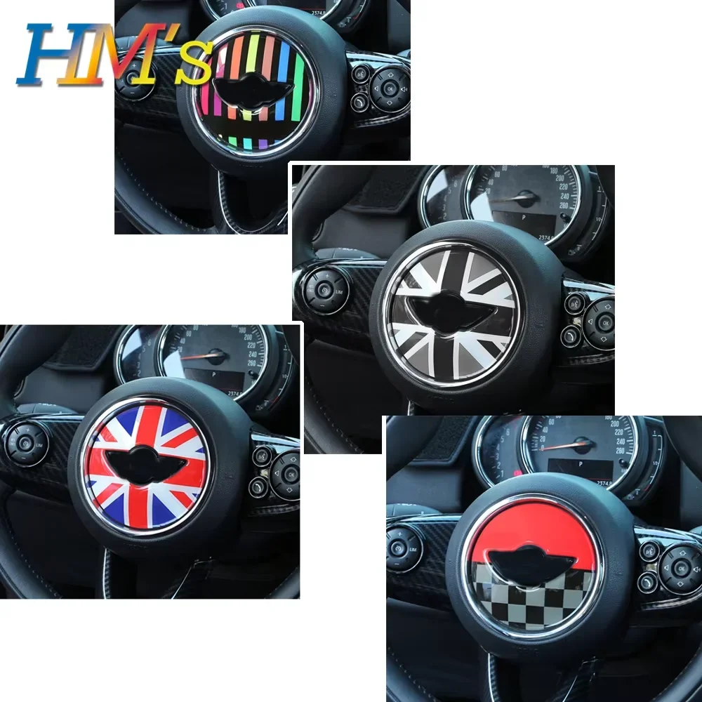 For Mini Countryman F60 Car Steering Wheel Center Decals Sticker Styling Accessories For Mini Cooper F56 F55 F57 For Clubman F54