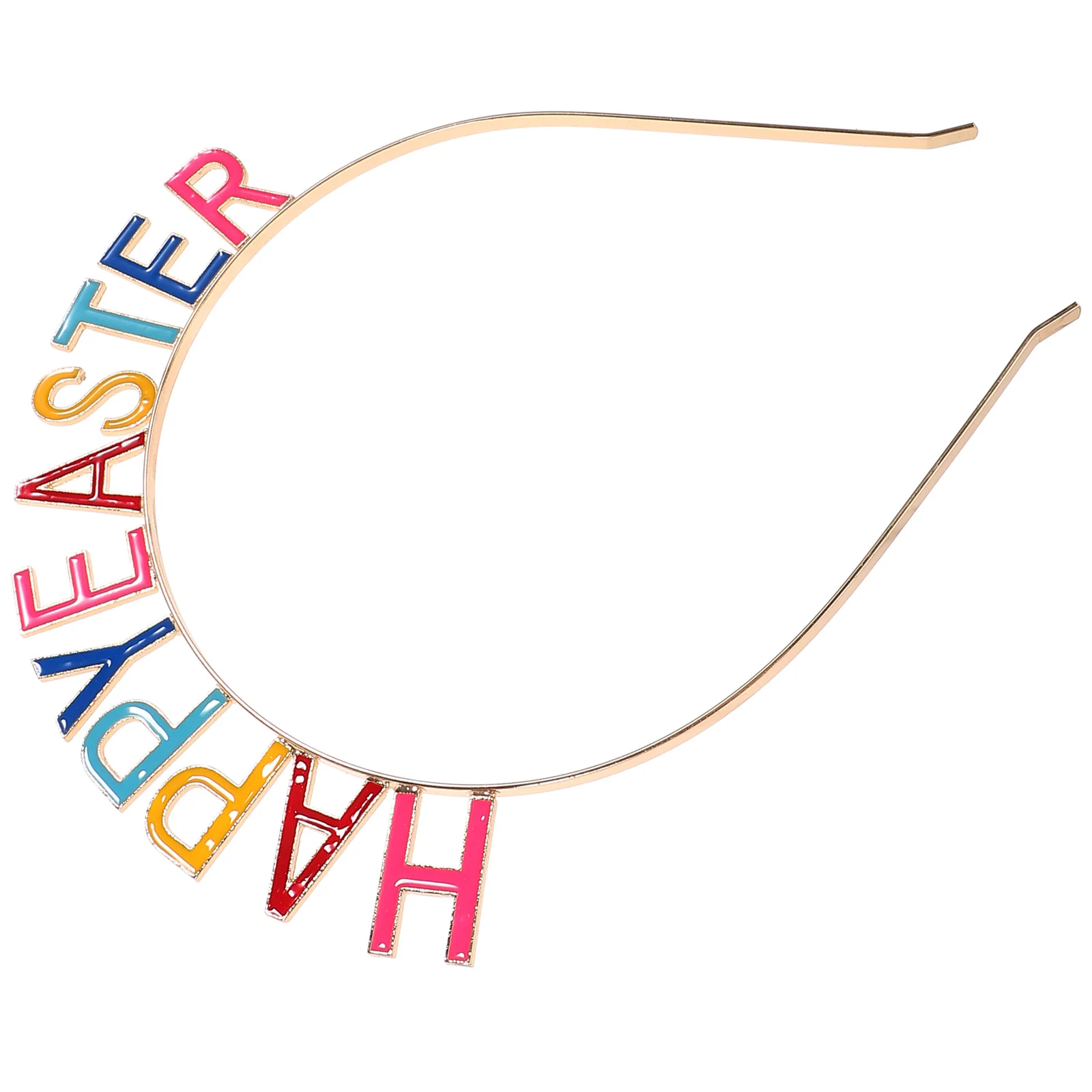 

Rainbow Crown Headband for Women Easter Hair Accessories Party Festival Wear Lightweight Metal Headwear Cosplay Costume