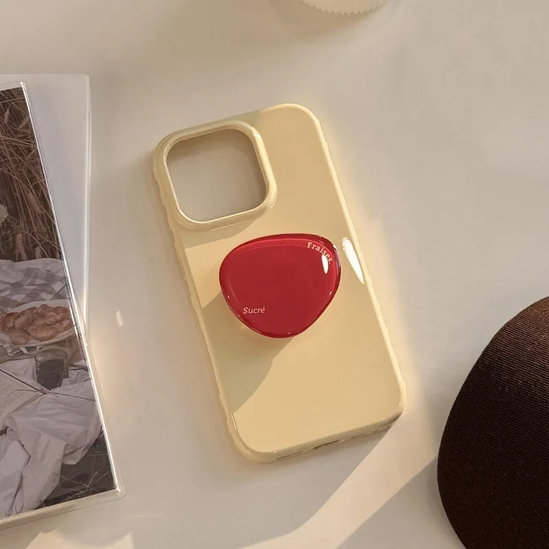 Funda para Teléfono de Diseño Minimalista con Cobertura Total en Colores Pastel para iPhone 17 18 16 15 14 Plus 13 12 11 Pro Max con Soporte de Cristal