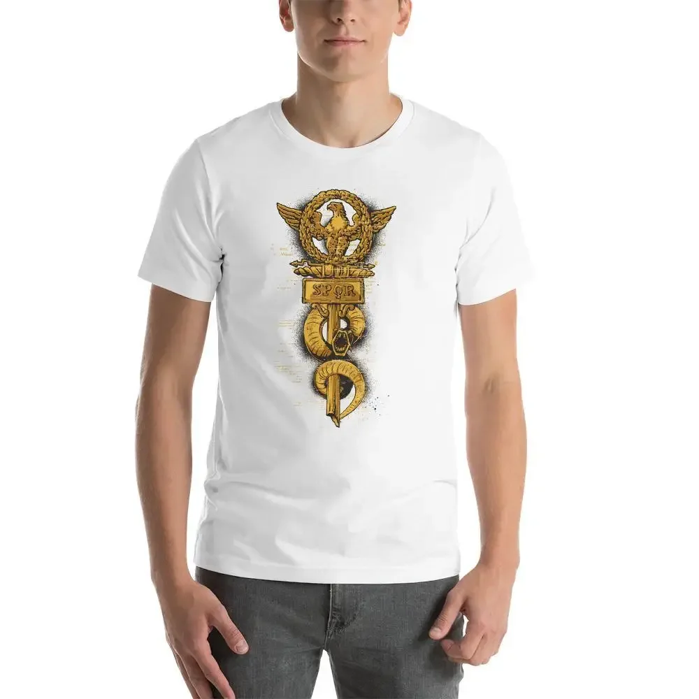 T-shirt éventuelles QR Symdangers, célèbre sénat populaire romain Été Coton À Manches Courtes O-cou Hommes T-shirt Nouvelle S-3XL