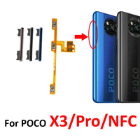 For Xiaomi Poco Pocophone X3 NFC X3 Pro Volume Side Button Audio Power Control Side Key Internal Flex Cable Repair Parts