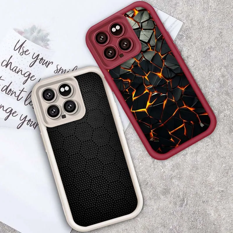 

Carbon Fiber Creative Cool For Xiaomi Mi 17 15 14 14T Redmi 13 13T 13C 12C 14C 12 12T Lite Pro 5G Eye Ladder Phone Case