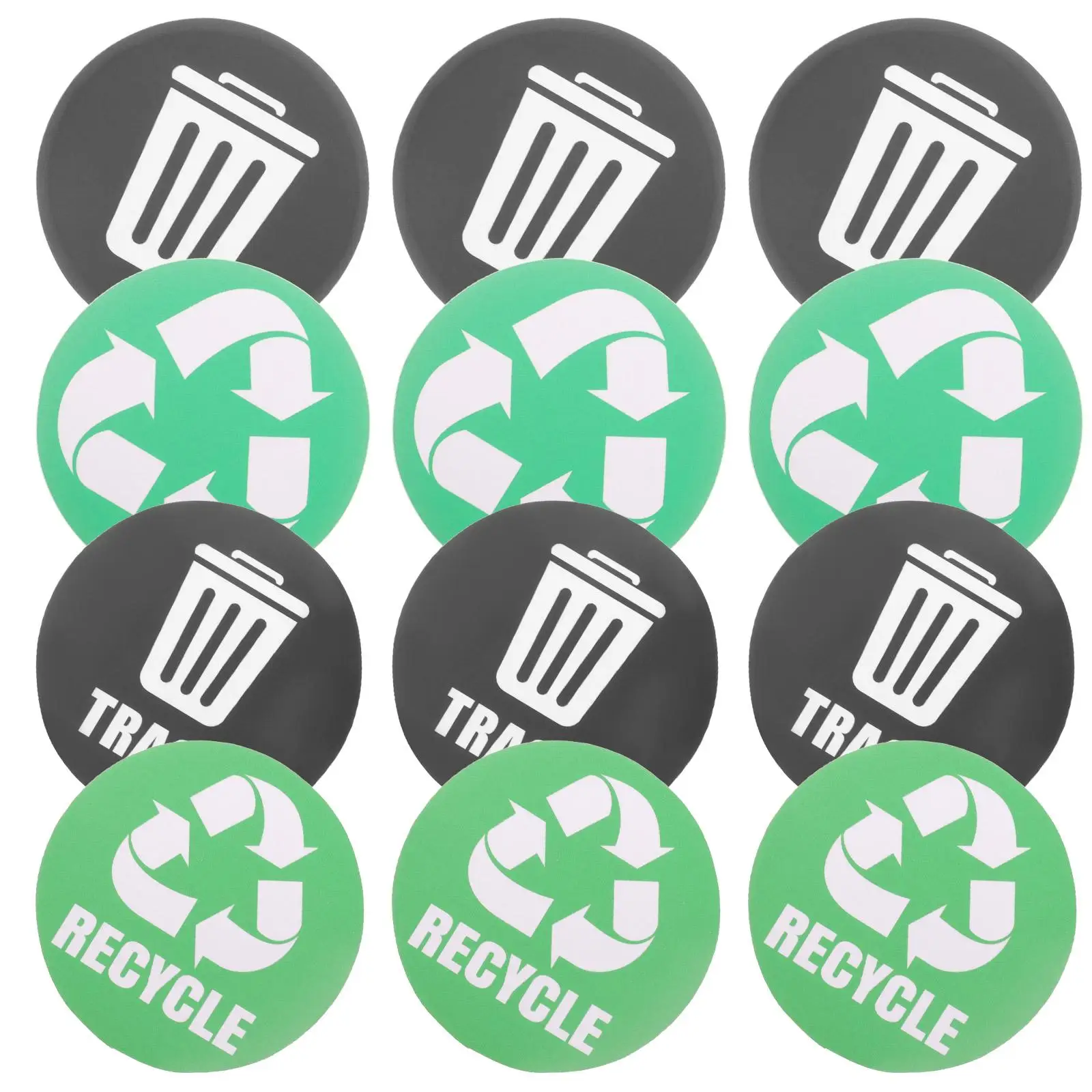 12Pcs Garbage Stickers Self Adhesive Recycling Labels Trash Can Decal Waterproof Bin Tags Recycling Labels LF002 LF007