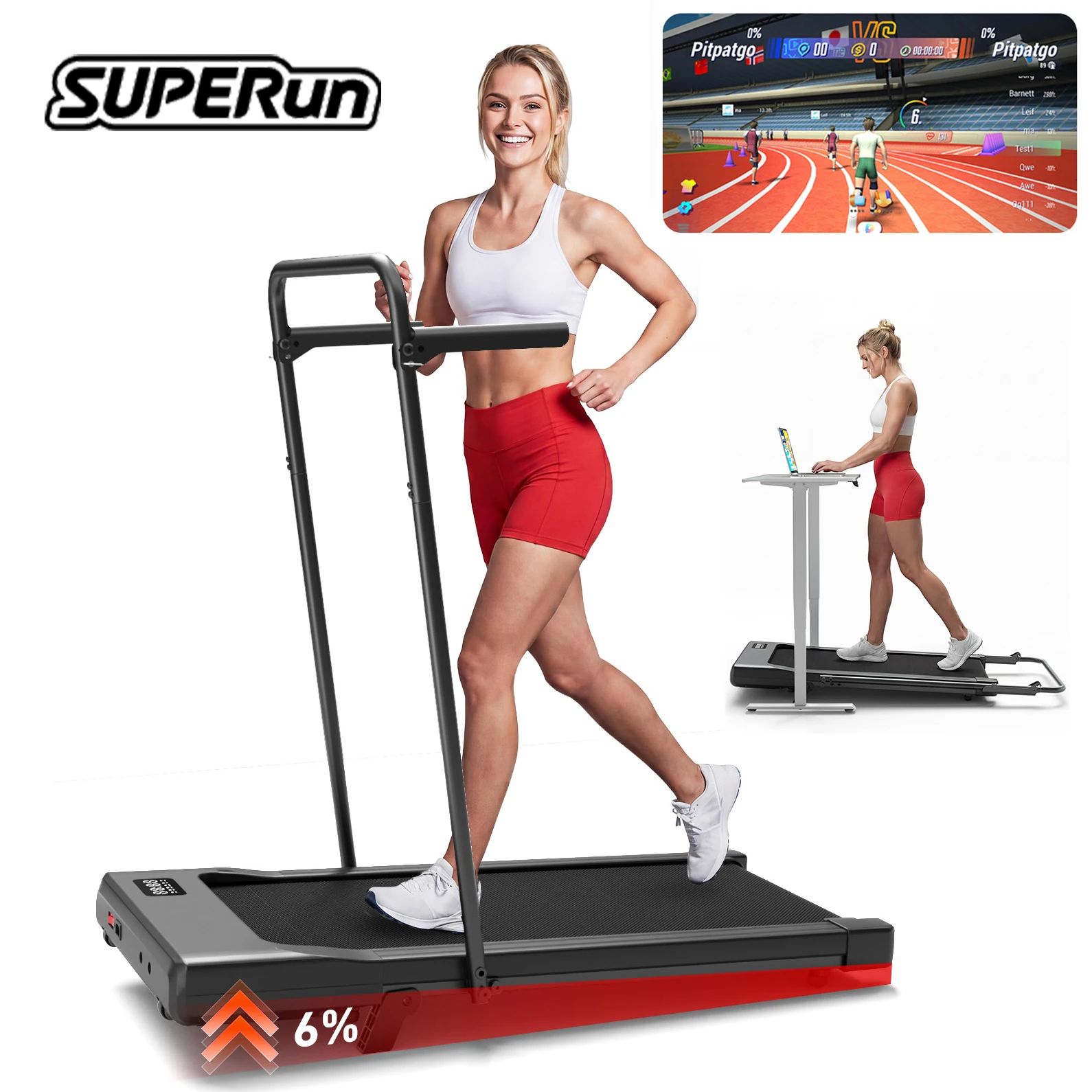 2.5 HP Treadmill for Home with Incline Folding Treadmills Quiet Foldable Running Machine with APP