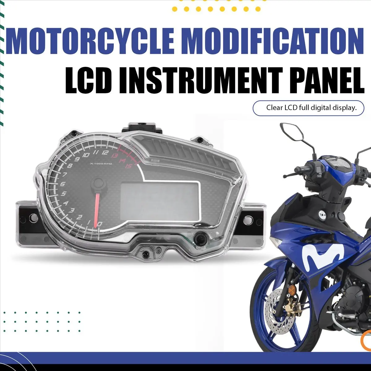 Super Sale Motorcycle Digital Speedometer Instrument for YAMAHA LC 150 LC150