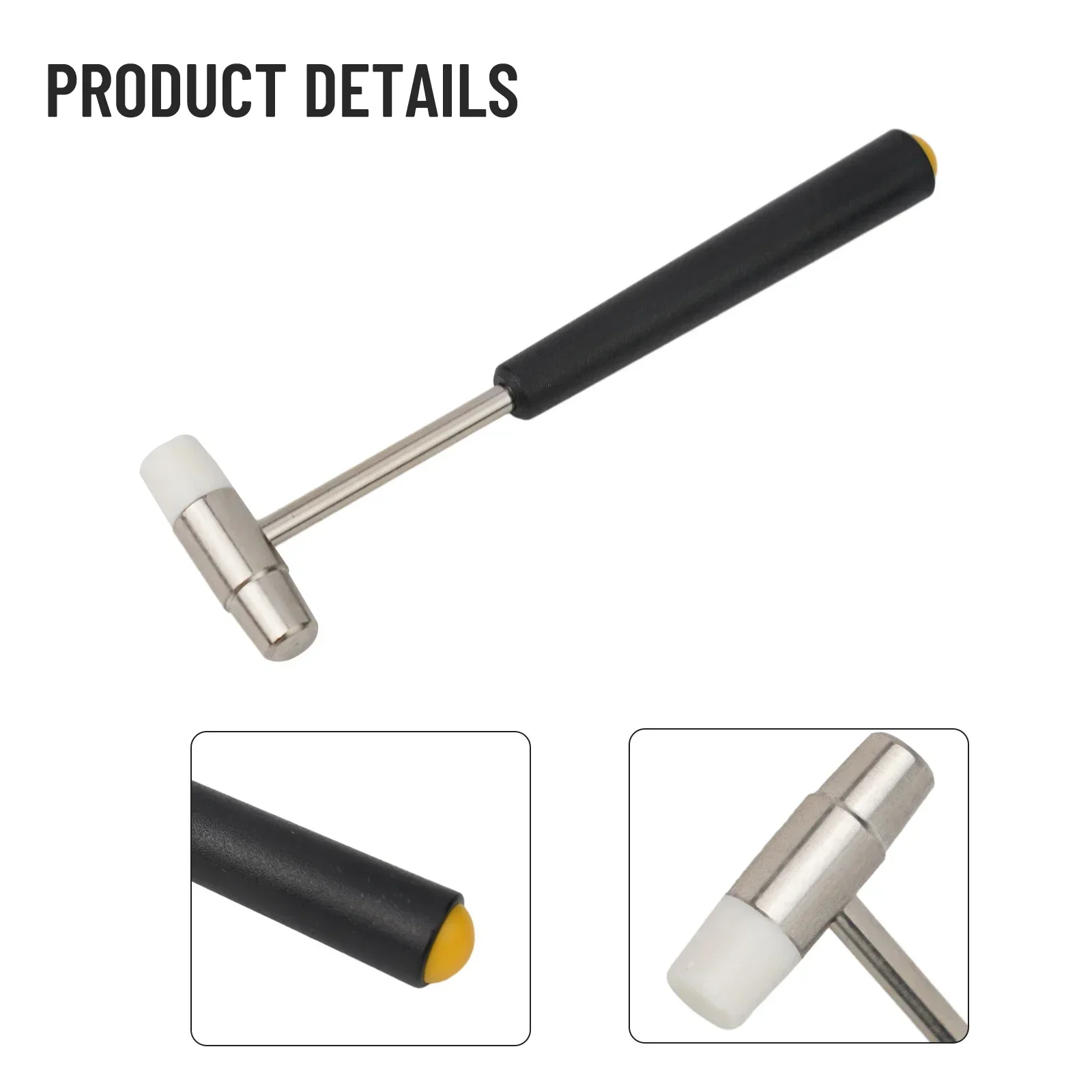 1pc Mini Hammer Repair Tool Metal Rubber Hammer Double Head Portable Hammer For DIY Jewelry Watch Repair Hand Tools