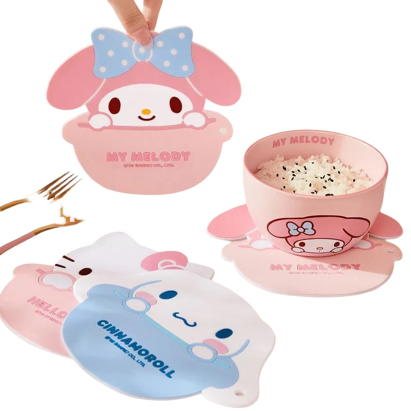 

Hello Kitty Coaster My Melody Cartoon Cute Creative Beautiful Household Kitchen Supplies Dish Plate Anti-scalding Insulation Mat