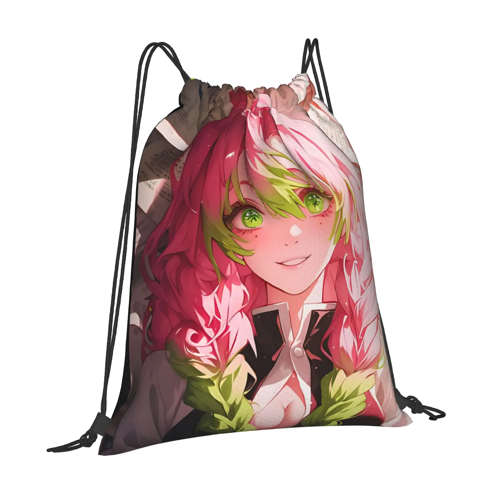 bag Pouch Demon Slayer shounen manga Drawstring Bags Travel Pouch Print Backpack Boy Girls School Shoe Bag view 2