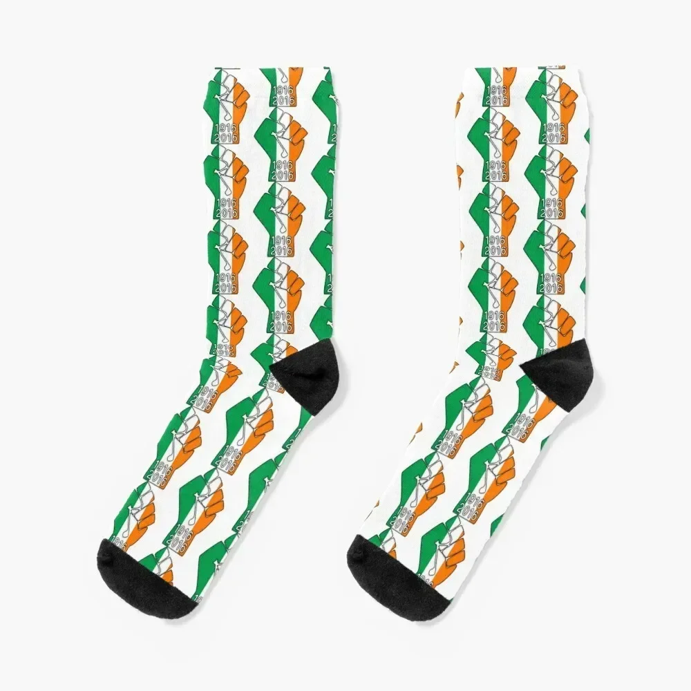 Ireland 1916 Power Fist Socks professional running funny gifts new in's tennis Men's Socks Luxury Women's