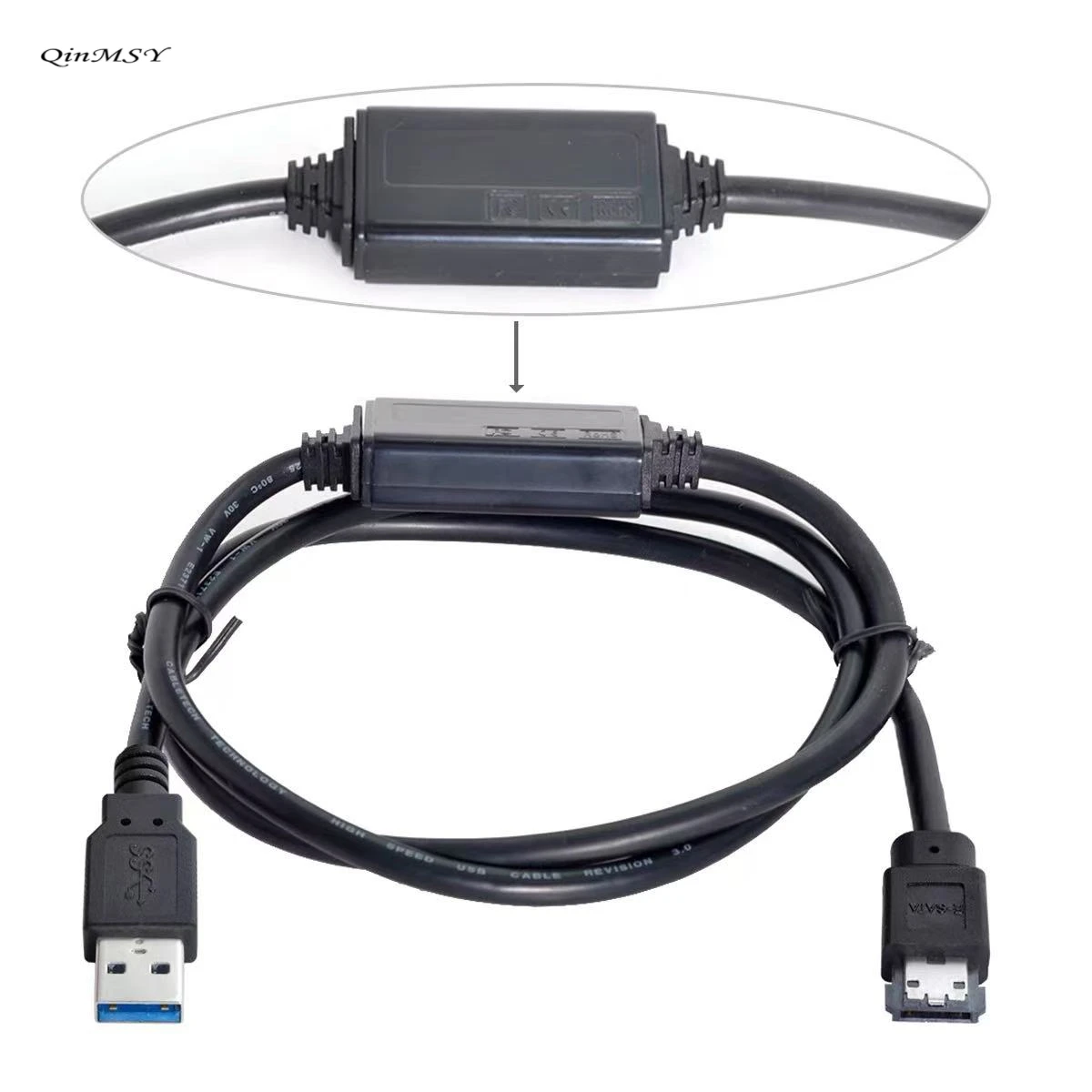 USB-C Type-C &USB 3.0 to Power Over eSATA DC5V Adapter USB3.0 to HDD/SSD/ODD eSATAp Converter