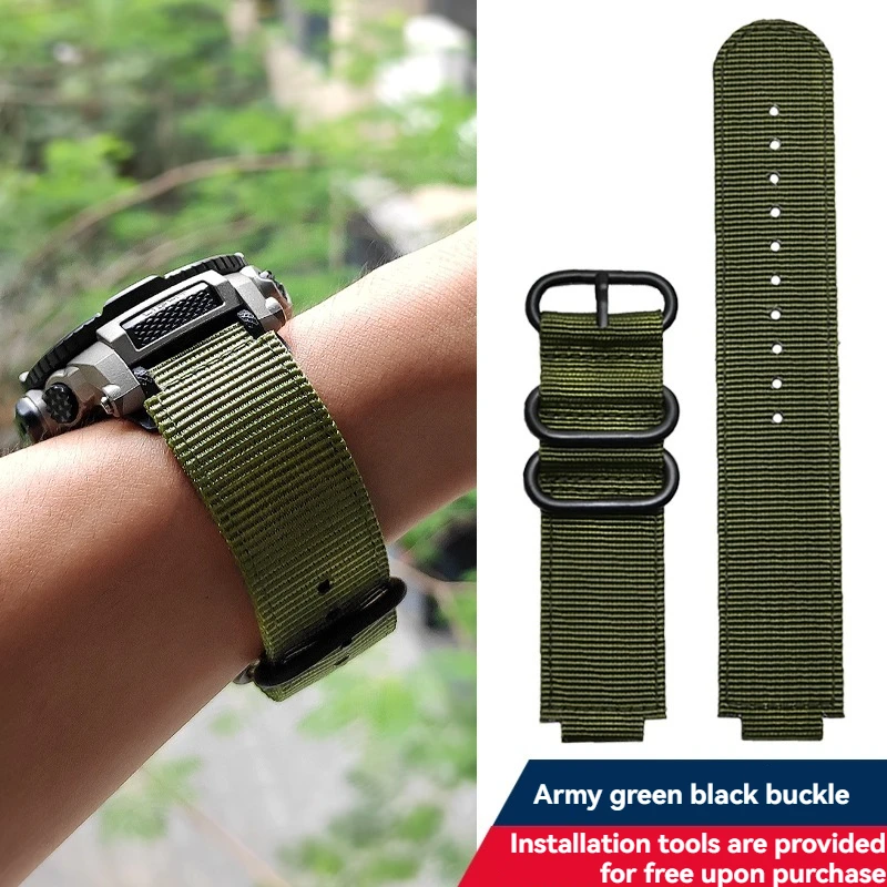 Canvas Strap Watch - لساعة كاسيو اكسسوارات DW-291H/DW-290 W-218H/W-219H PRW-2500T/3500/5000/5100/PRW-2000