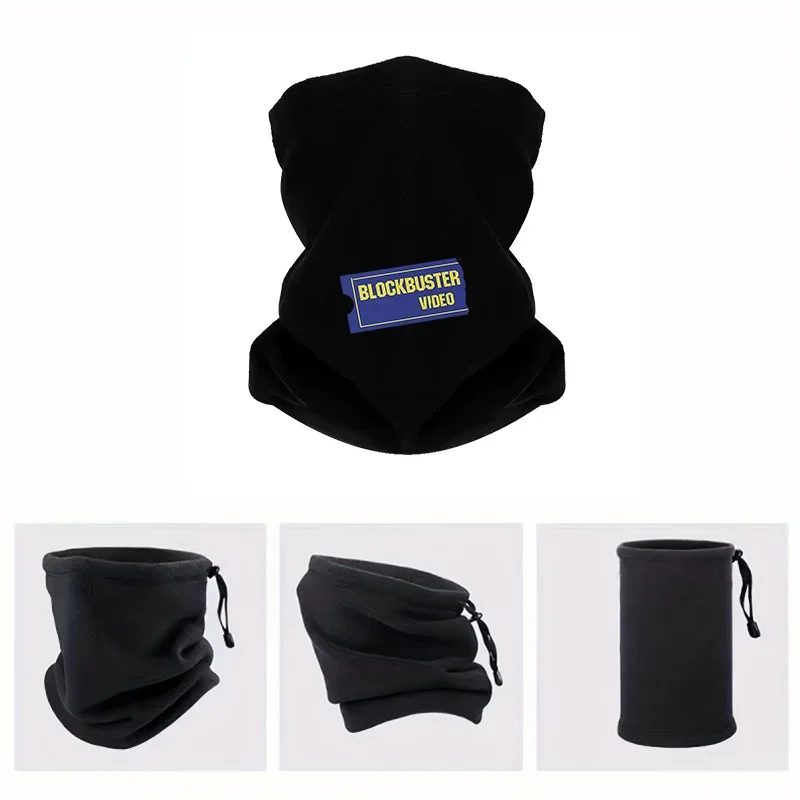 Blockbuster video ticket,yellow letters Men Outdoor Scarf Mask Neck Gaiter Hat Women cap Headgear Windproof Keep Warm Winter Mul