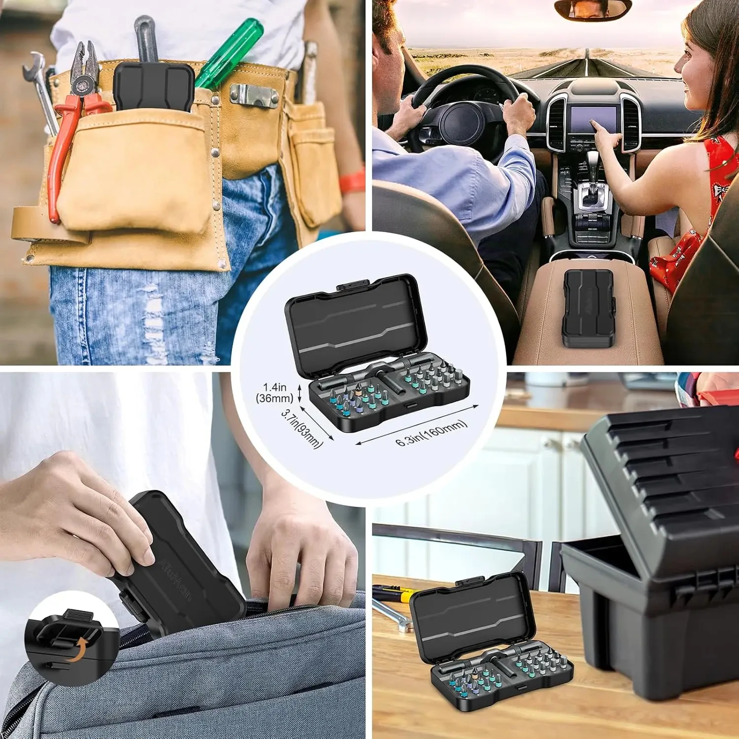 24 in 1 Magnetic Screwdriver Set Ratchet Screwdriver Kit Precision Repair Tool with DIY Detachable Ratchet Handle Multi Bit image 2