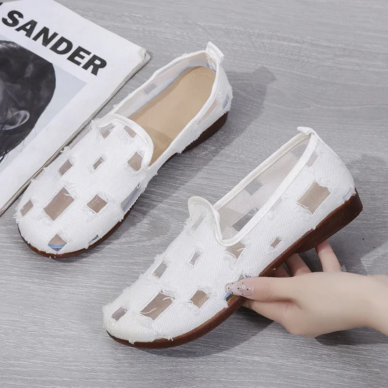 2024 New Fashion  Hot-selling Women's Shoes Single Shoes for Outer Wear Round Toe Shallow Mouth Comfortable Flat Bottom Casual