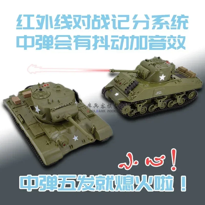 Infrared Battle Remote Control Tank 1:30 M26 M4a3 Tank Toys With Sound Led Military Model Tank Toy Adult Kids Birthday Gifts