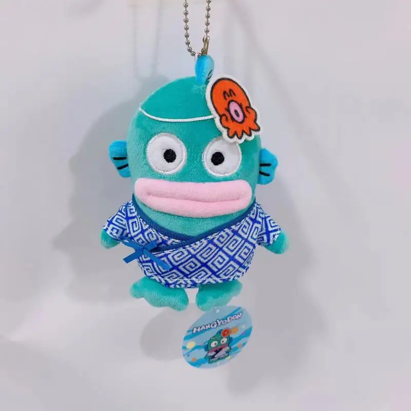 Original Hangyodon Series Octopus Sanrio Doll Pendant Plush Cute Bag Charm Hair Band Brooch Cartoon Kawaii Anime Toys Girl Gift