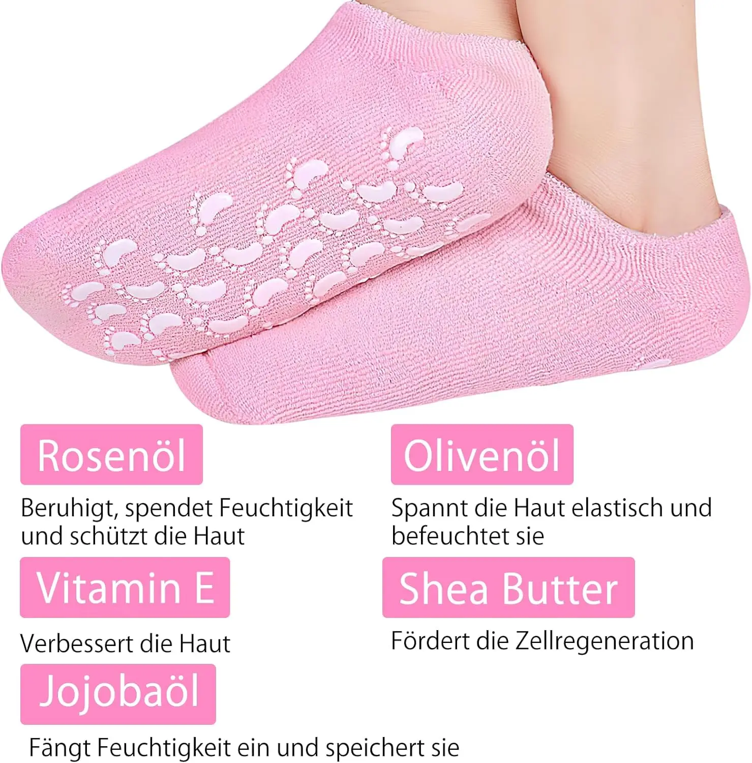 2pc Foot Care Spa Moisturizing Gel Socks Exfoliating Dry Cracked Soft Skin Sock Pedicure Hard Heel skin Protector Repairing