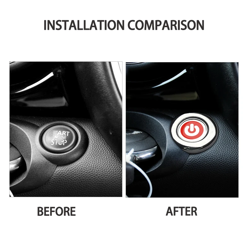 Car Engine One Button Start Stop Cover Stickers For Mini Cooper R55 R56 R57 R58 R59 R60 R61 Decoration Metal Car Accessories