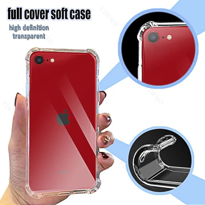 Clear Phone Soft Case for Iphone SE 2020 TPU Transparent for Iphone SE2020 4.7