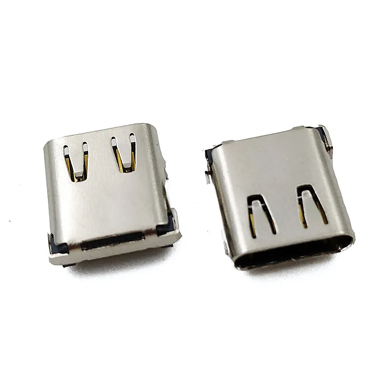 USB TYPE C 3.1 socket with 24-pin front insertion and rear mounting plug-in chip-type transmission interface female connector