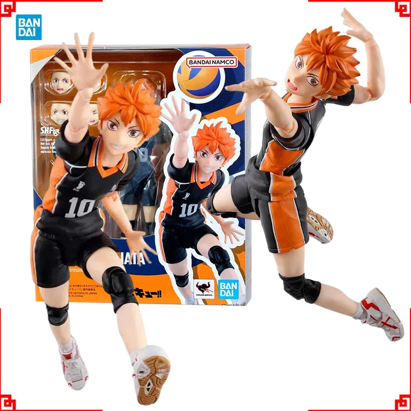 

Bandai Haikyuu Action Figure SHF Hinata Shoyo Karasuno Hight School High Poseability Collectibles Anime Figures Toys Boys Gift