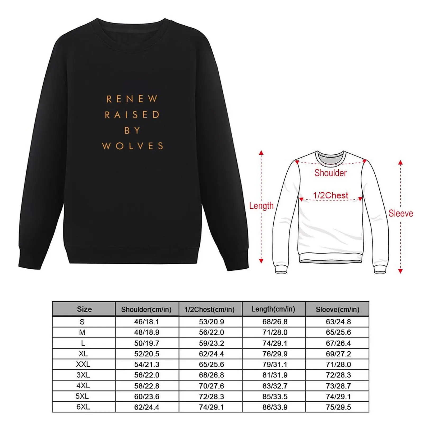 Renew Raised By Wolves Pullover Hoodie korean clothes mens clothes men wear sports sweatshirt man